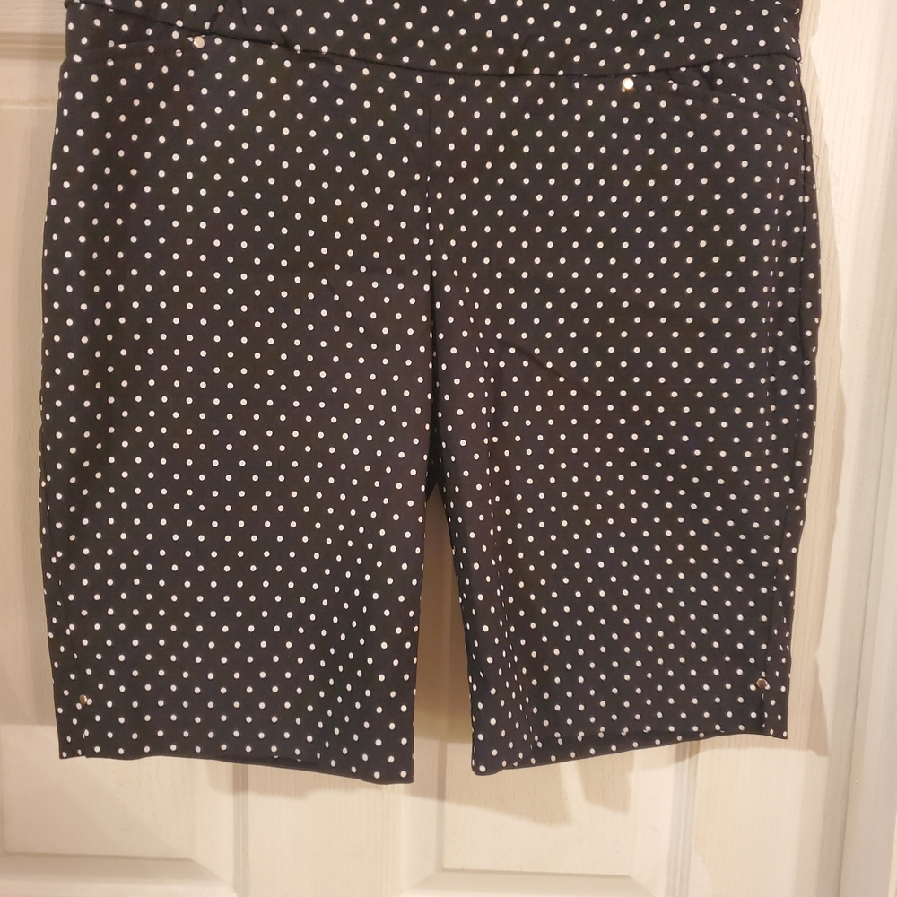 Cato Black and White Polka Dot Women Shorts